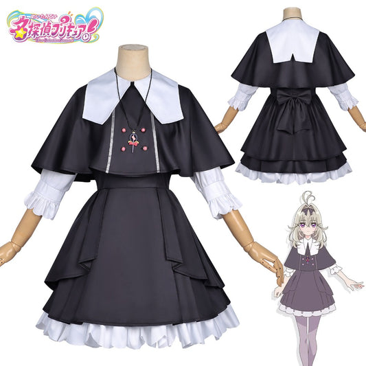 Azuiblc Detective Precure Ruruka Moria Cosplay Costume Dress Casual Clothes Event Fancy Dress