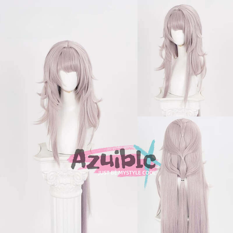Azuiblc 崩壊スターレイル マダム・ヘルタウィッグ　紫色　 宇宙ステーション「ヘルタ」 コスプレ　 The Herta 　100cm　カツラ　Azw009 - Azuiblc