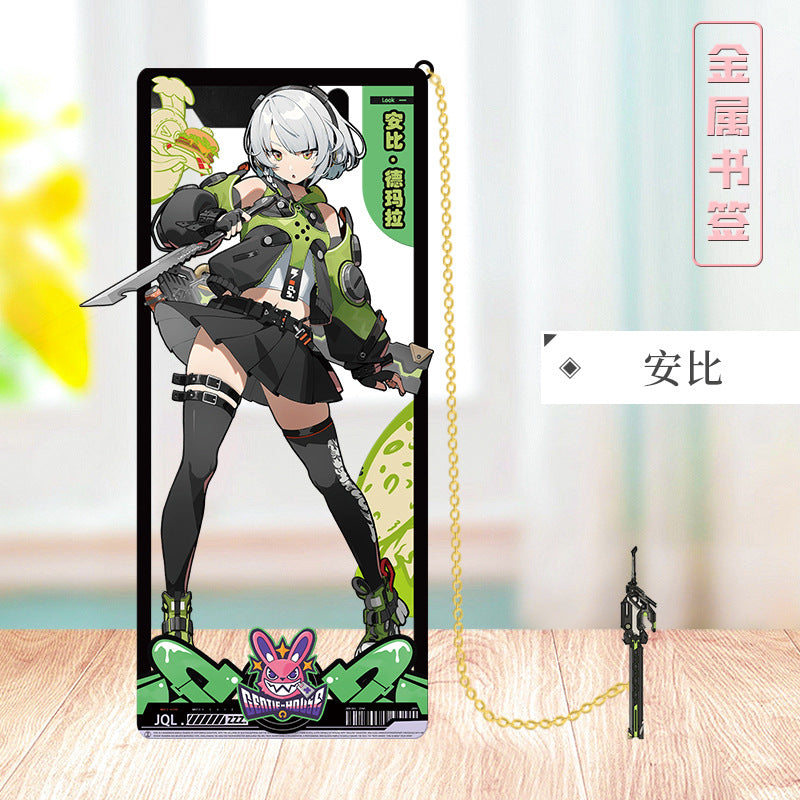 Azuiblc ゼンレスゾーンゼロ 栞　ビビアン　トリガー　0号アンビー　金属製　お礼　邪兎屋　おもちゃ　ゼンゼロ／ZZZ　萌えグッズ - Azuiblc