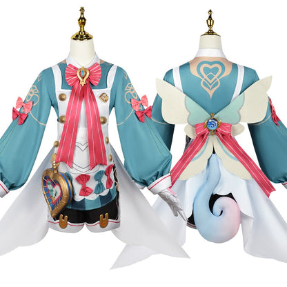 Azuiblc Genshin Impact Sigewinne Cosplay Costume with Tail and Waist Accessories - Wig Optional