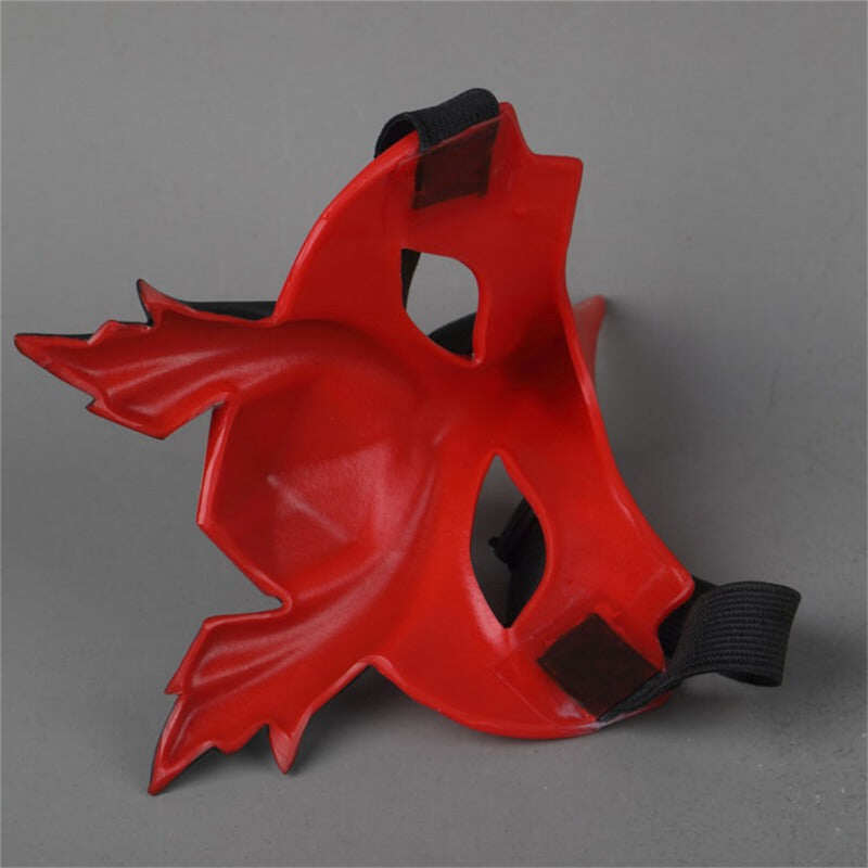 Azuiblc　原神 げんしん タルタリヤ 魔王武装 　 魈（しょう ） ショウ 　九条裟羅 天狗のお面　狐のお面 樹脂製 巫女 花散里 神里綾華 稲妻 お土産 白 赤 祭り きつね キツネ マスク 頭飾り ヘアアクセサリー コスプレ道具 コスプレ 萌え 可愛い イベント プレゼント グッズ 道具 小物 - Azuiblc