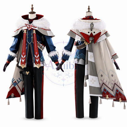 Azuiblc 原神 アリョーシャ コスチューム 3dPlaパーツ付き ハロウィン 撮影道具　イベント　舞台対応　コスプレ衣装