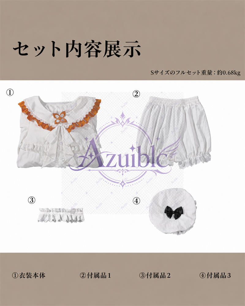 【Azuiblc】原神 サンドローネ Sandrone パジャマ 寝巻き コスプレ衣装 ナイトキャップ付き 日常服 ウィッグ追加対応 cosplay 舞台 イベント