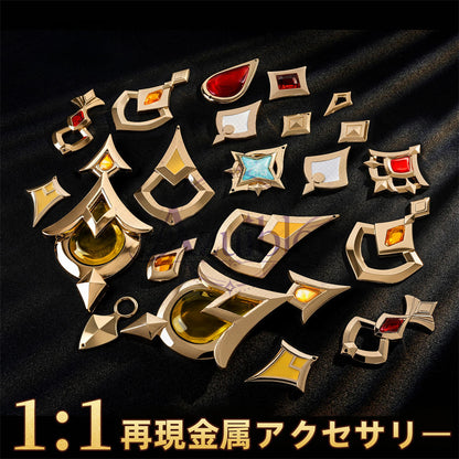 【Azuiblc】原神 サンドローネ Sandrone コスプレ衣装 金属アクセサリー 可動式ゼンマイ 傀儡 ウィッグ追加対応 cosplay 舞台 イベント
