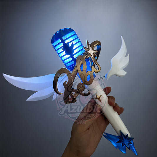 【Azuiblc】Honkai: Star Rail Robin "Summer Sky's Song" Dedicated Outfit Microphone Cosplay Prop Light-Up PLA Made For Events, Stage, and Photography