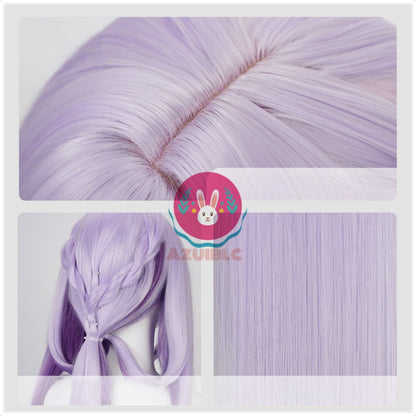 【Azuiblc】Honkai Star Rail Castrice Gossamer Flutter Cosplay Wig, Purple Gradient, with Net, Heat Resistant, Costume Wig, Cosplay Accessory, Stage Event