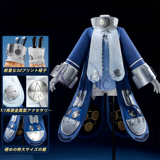 【Azuiblc】Zenless Zone Zero Norma Cosplay Costume with Hat, Shoe Covers, Metal Accessories. Wigs available. Perfect for stage and events.