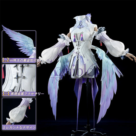 【Azuiblc】Zenless Zone Zero Remielle Dan Cosplay Costume Metal Accessories Wings, Wig Options cosplay Stage Event